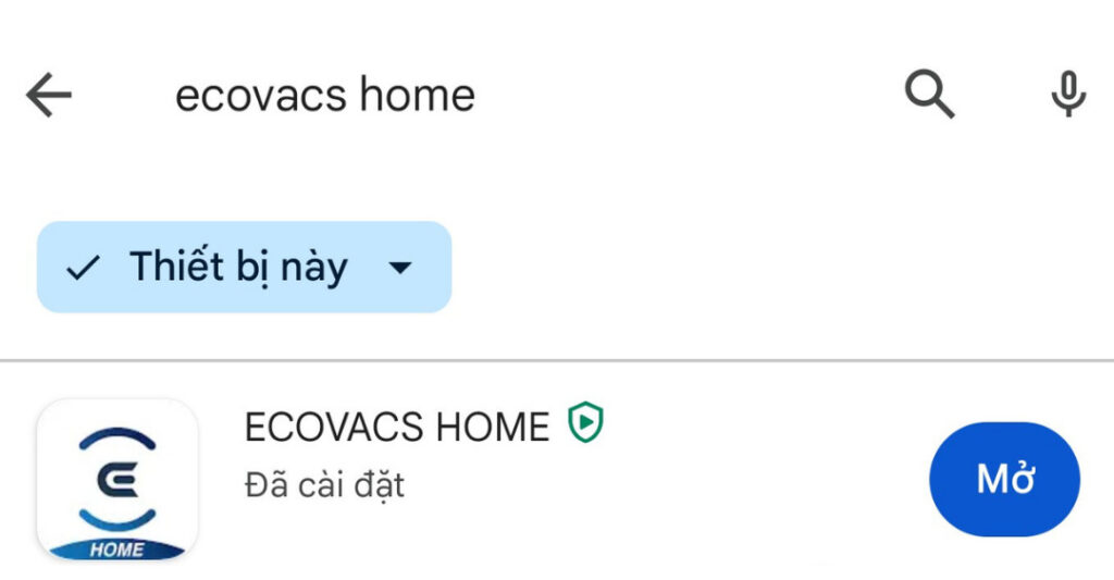 mở khoá ecovacs home