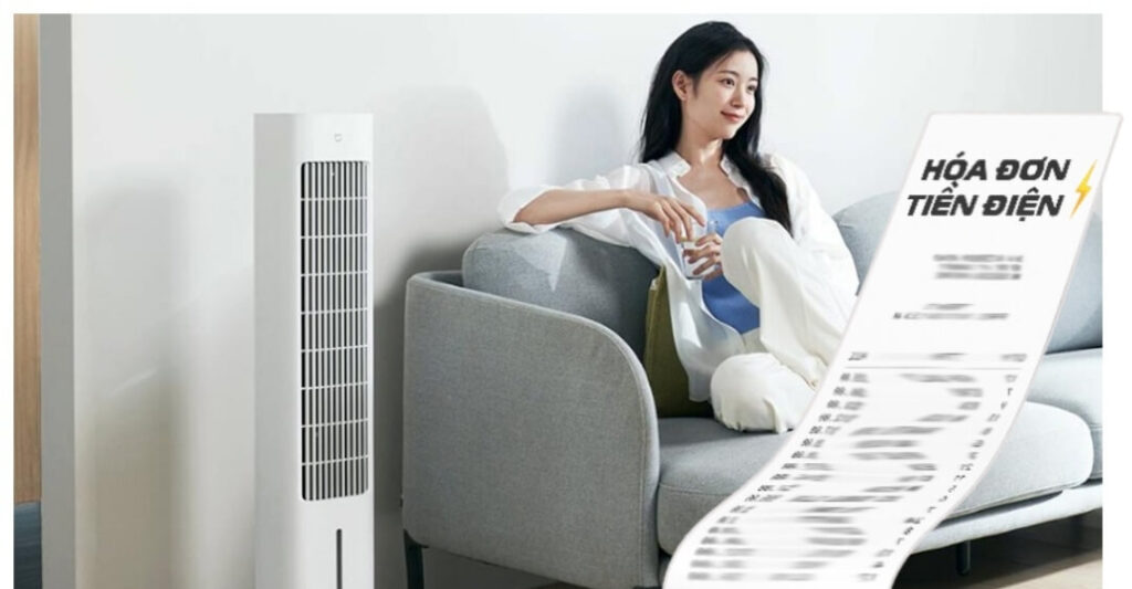 quạt hơi nước tiêu tốn điện hơn bình thường