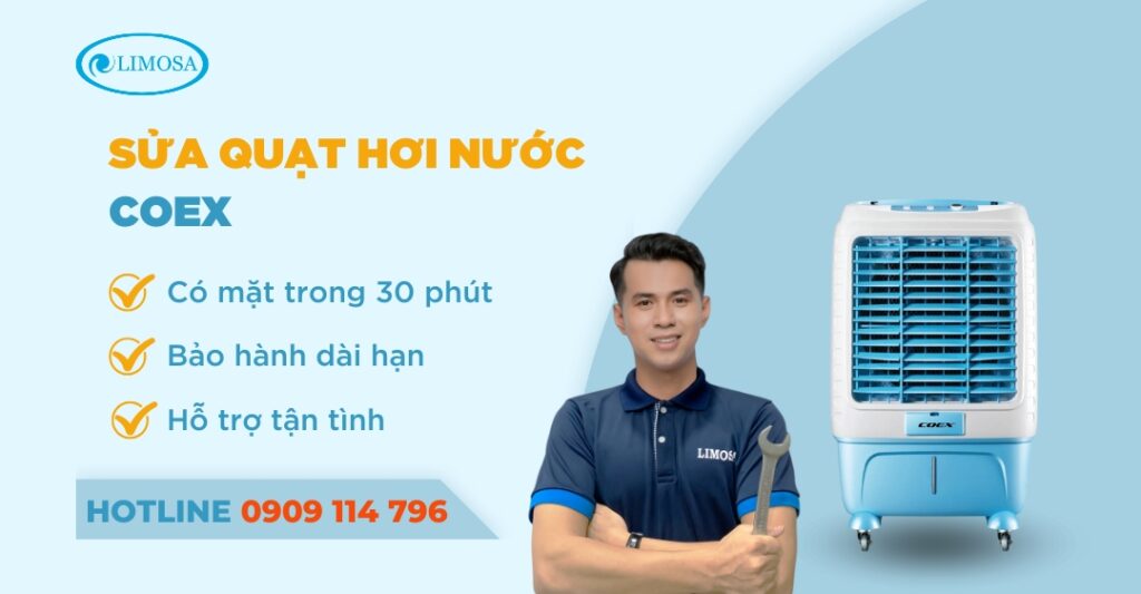 sửa quạt hơi nước coex
