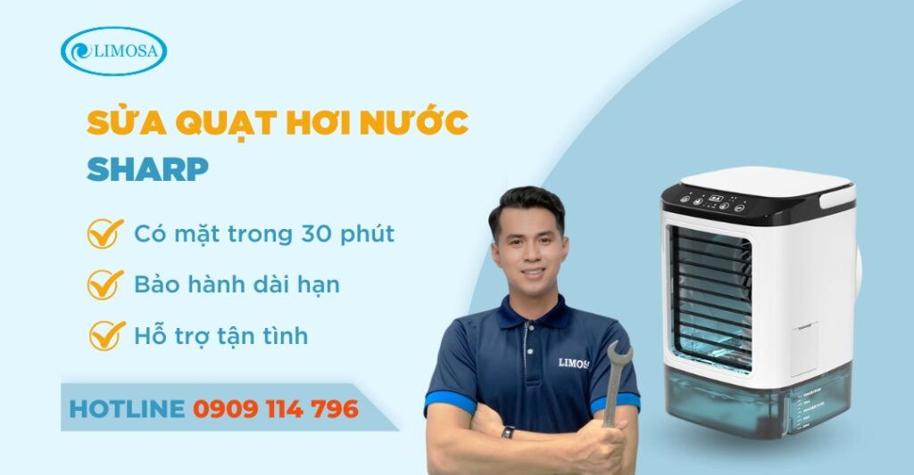 sửa quạt hơi nước sharp