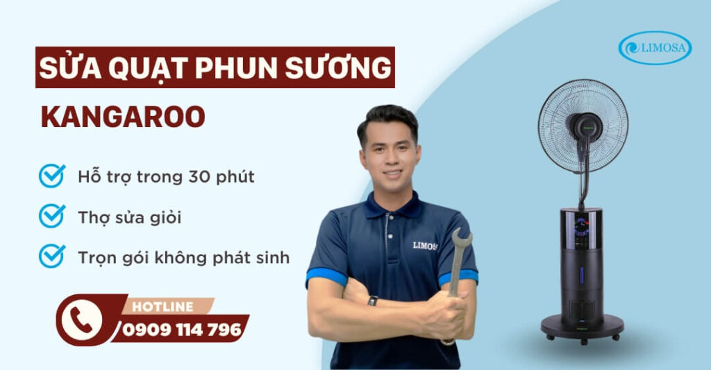 sửa quạt phun sương kangaroo