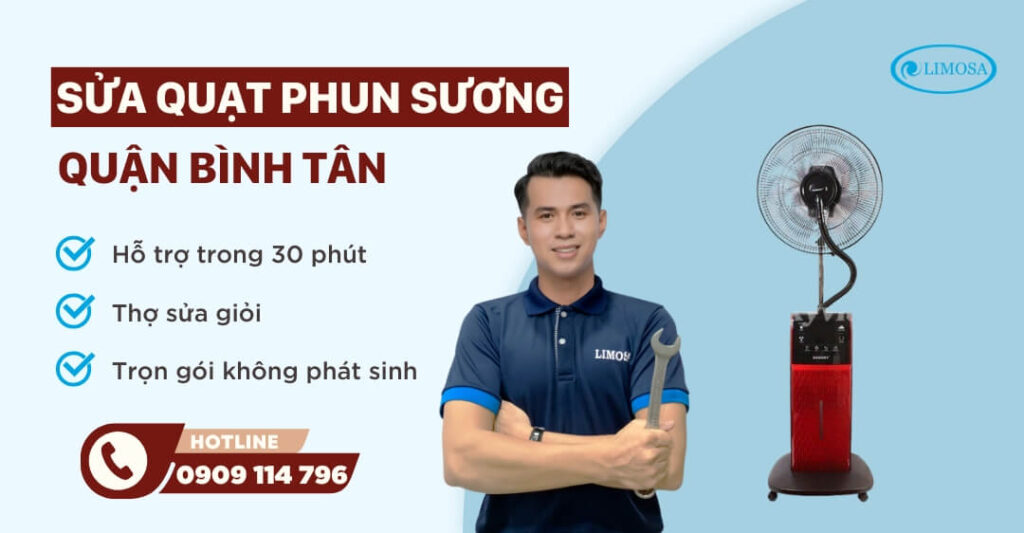 sửa quạt phun sương quận bình tân