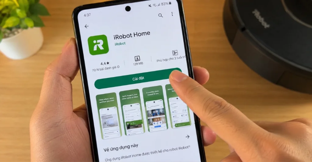 Giao diện ứng dụng iRobot Home trên Google Play Store