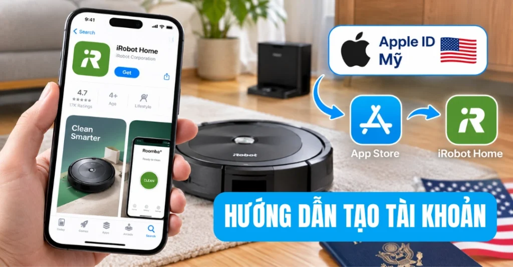 tạo tài khoản Apple ID Mỹ để tải app iRobot Home